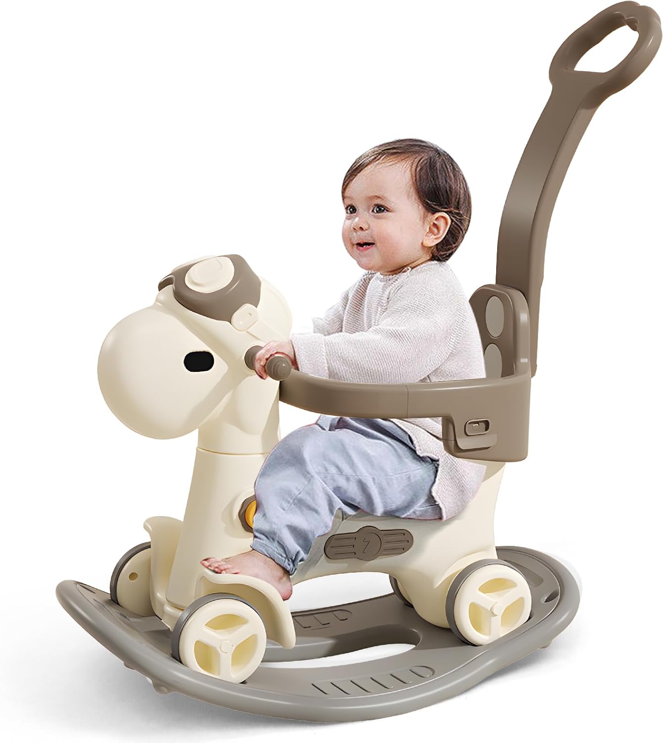 4 in 1 Rocking Horse for Toddlers 1-3 Years Old, Baby Rocking Toy