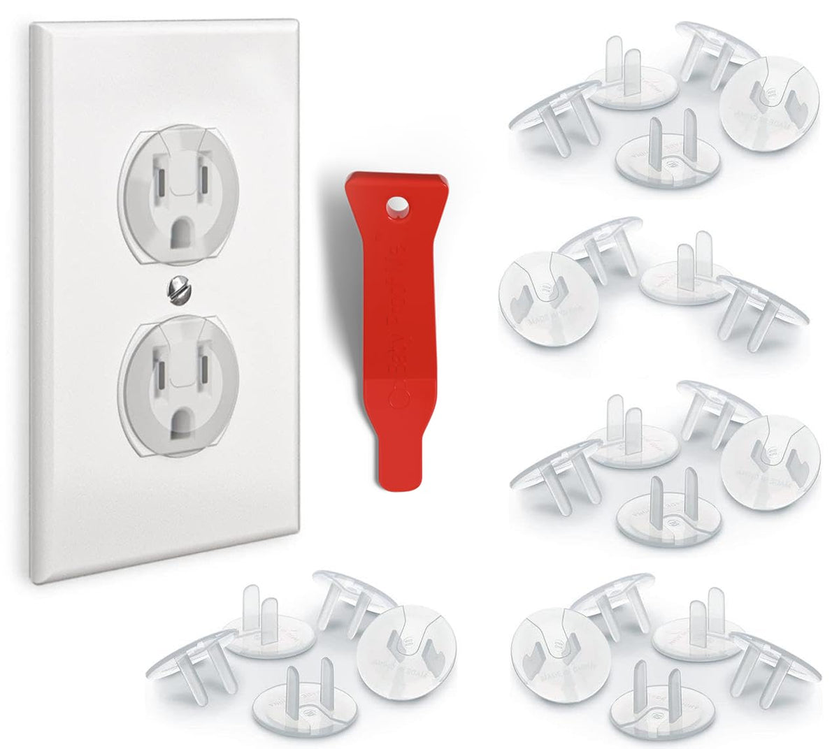 Baby Proof Me 24 Outlet Covers for Baby Proofing, Plug Covers Child Safety