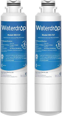 Waterdrop WD-F27 Replacement for Samsung® HAF-CIN/EXP Water Filter, 2 Pack