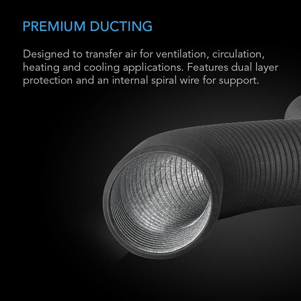 AC Infinity Flexible 6-Inch Aluminum Ducting, 25-Feet Long