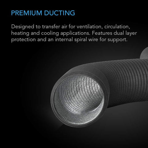 AC Infinity Flexible 6-Inch Aluminum Ducting, 25-Feet Long