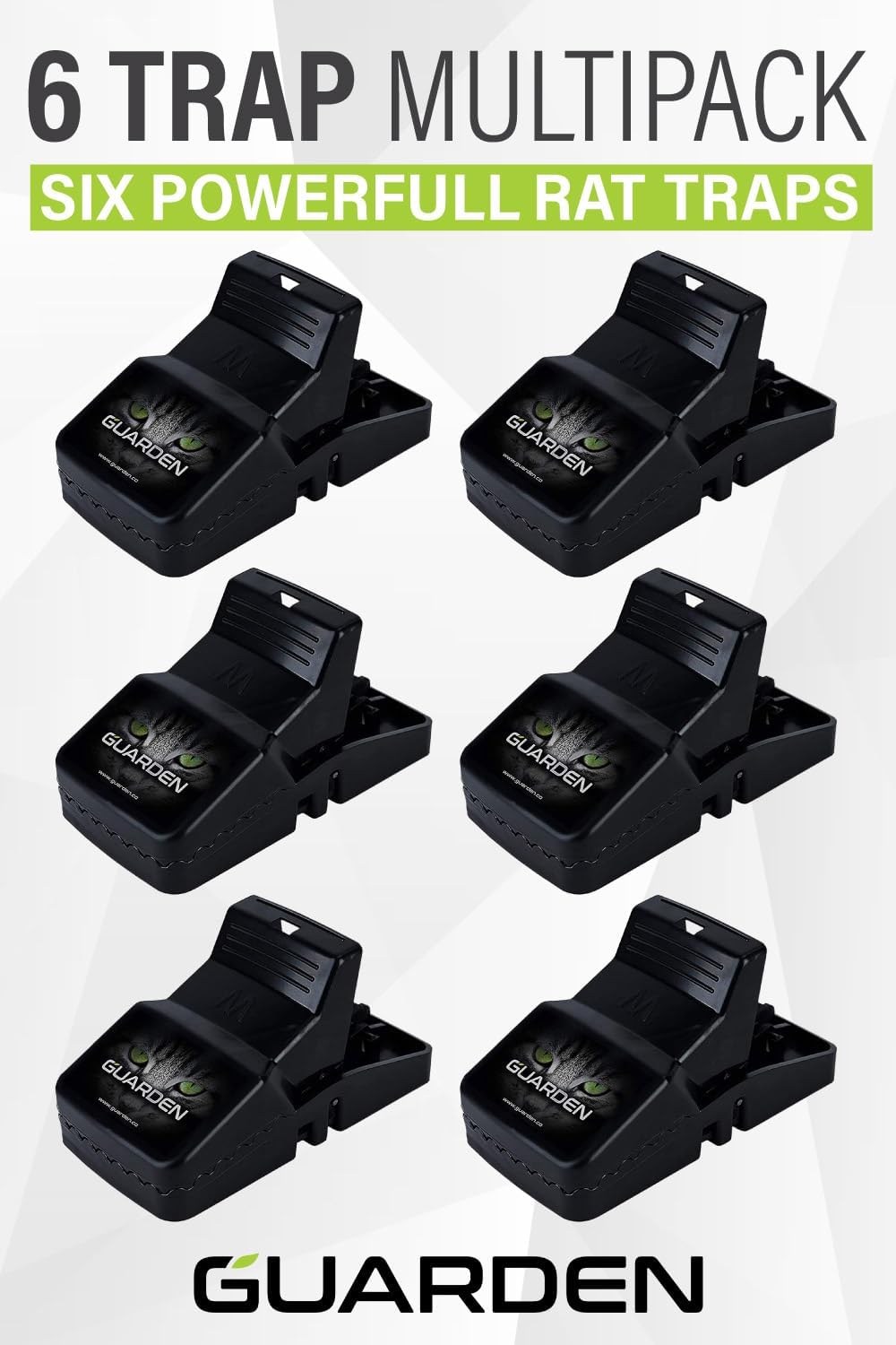Rat Trap Six Pack - Powerful Reusable Traps for a Quick Kill Indoor or Out