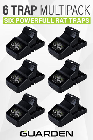 Rat Trap Six Pack - Powerful Reusable Traps for a Quick Kill Indoor or Out