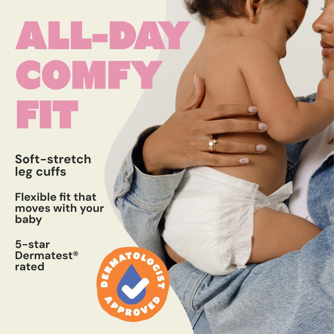 DYPER - Pack of 2 Baby Diapers Size 2 (64 Count) - Leak Proof, Plant Based, Hypoallergenic & Ultra Absorbent Disposable Diaper for Day & Overnight, Skin-Friendly Comfort Size 2 Diapers (12-18 lbs)