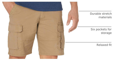 Wrangler Authentics Men's Classic Cargo Stretch Short