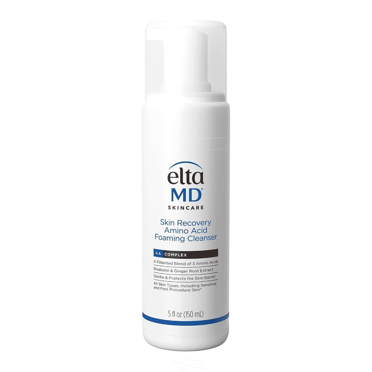 EltaMD Skin Recovery Amino Acid Foaming Face Wash, Fragrance-Free | Gentle Cleanser For Sensitive Skin, Removes Makeup And Sunscreen, Reduces Facial Redness, Non-comedogenic