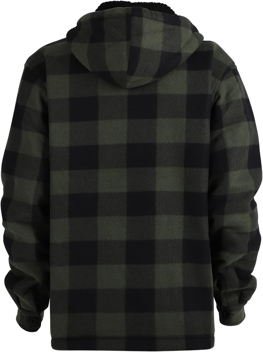Facitisu Hoodies for Men Sherpa Lined Heavyweight Flannel Jackets Fleece Plaid Winter Warm Coats