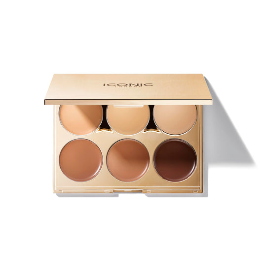 ICONIC LONDON Multi Use Sculpting Palette | Contour, Conceal and Highlight, Medium Coverage, Cruelty-Free, Vegan Makeup, 0.42 oz