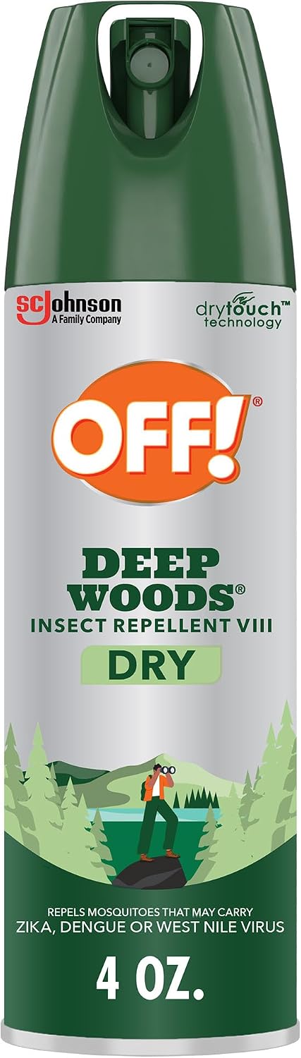 OFF! Deep Woods Insect Repellent Aerosol, Dry, Non-Greasy Formula, Bug Spray with Long Lasting Protection from Mosquitoes, 4 oz
