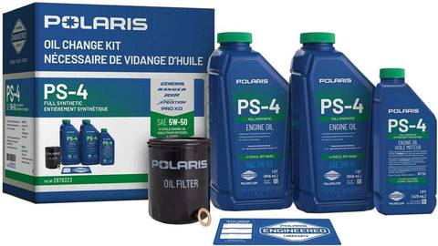 Polaris Full Synthetic Oil Change Kit for RANGER, GENERAL, RZR - 2879323