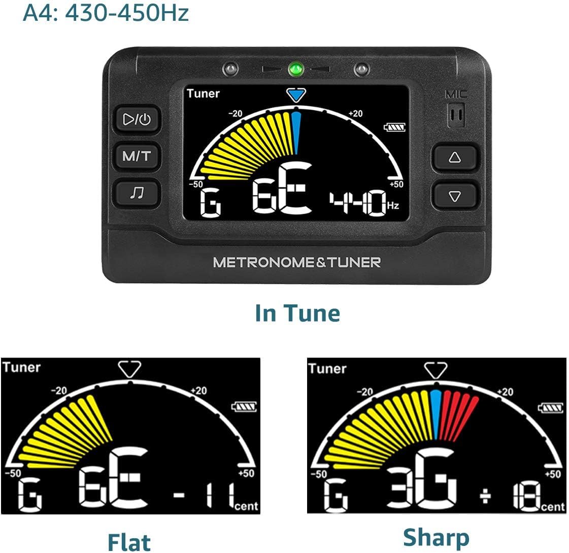 Wegrower Rechargeable 3 In 1 Digital Metronome Tuner Tone Generator