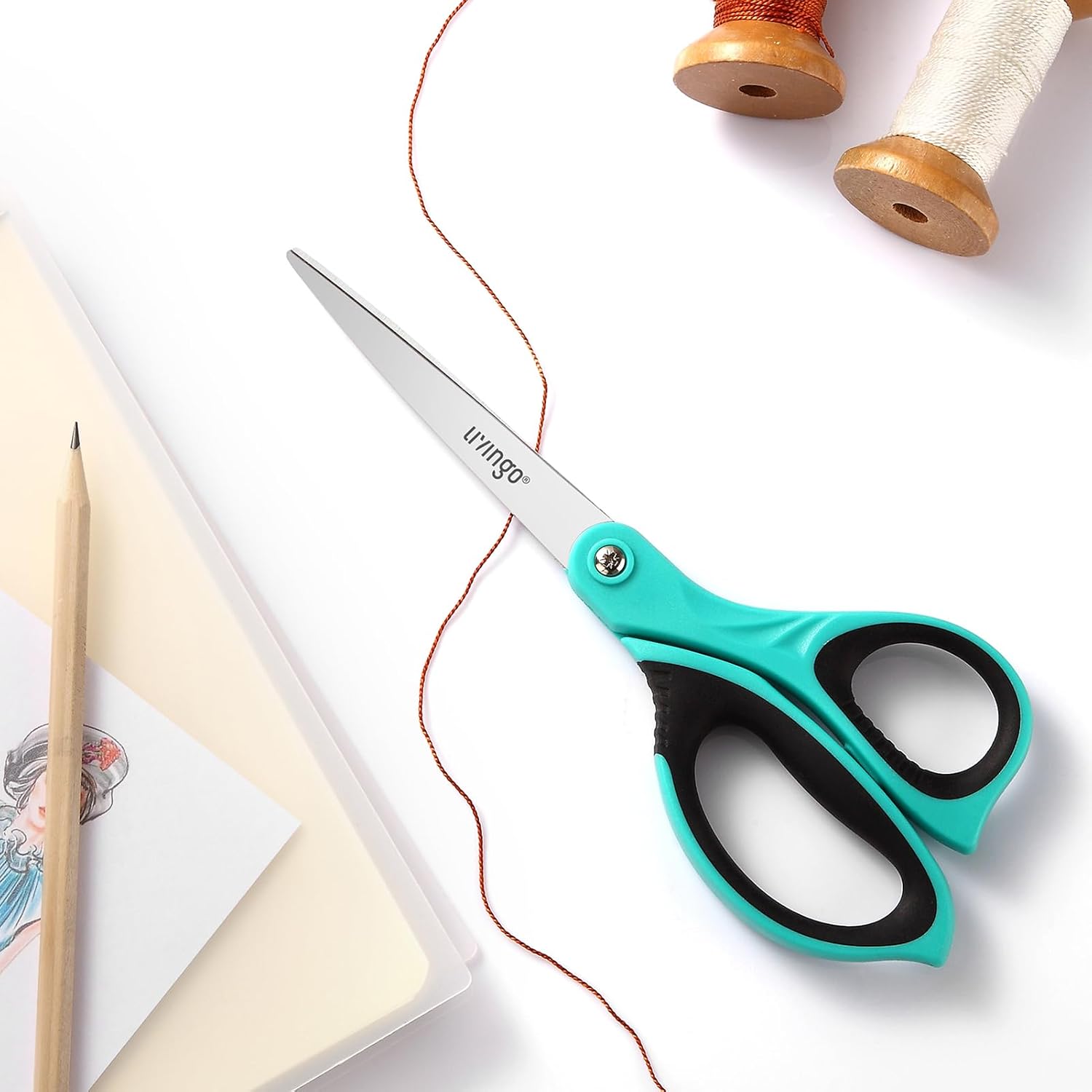 LIVINGO All Purpose Scissors 8.5" Office Craft Shears 3 Pack