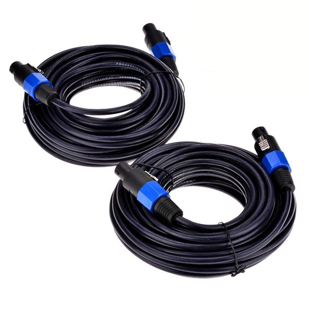 2 Pack 50 Feet Speakon to Speakon Cable 12 Gauge 2 Conductor Twist Lock