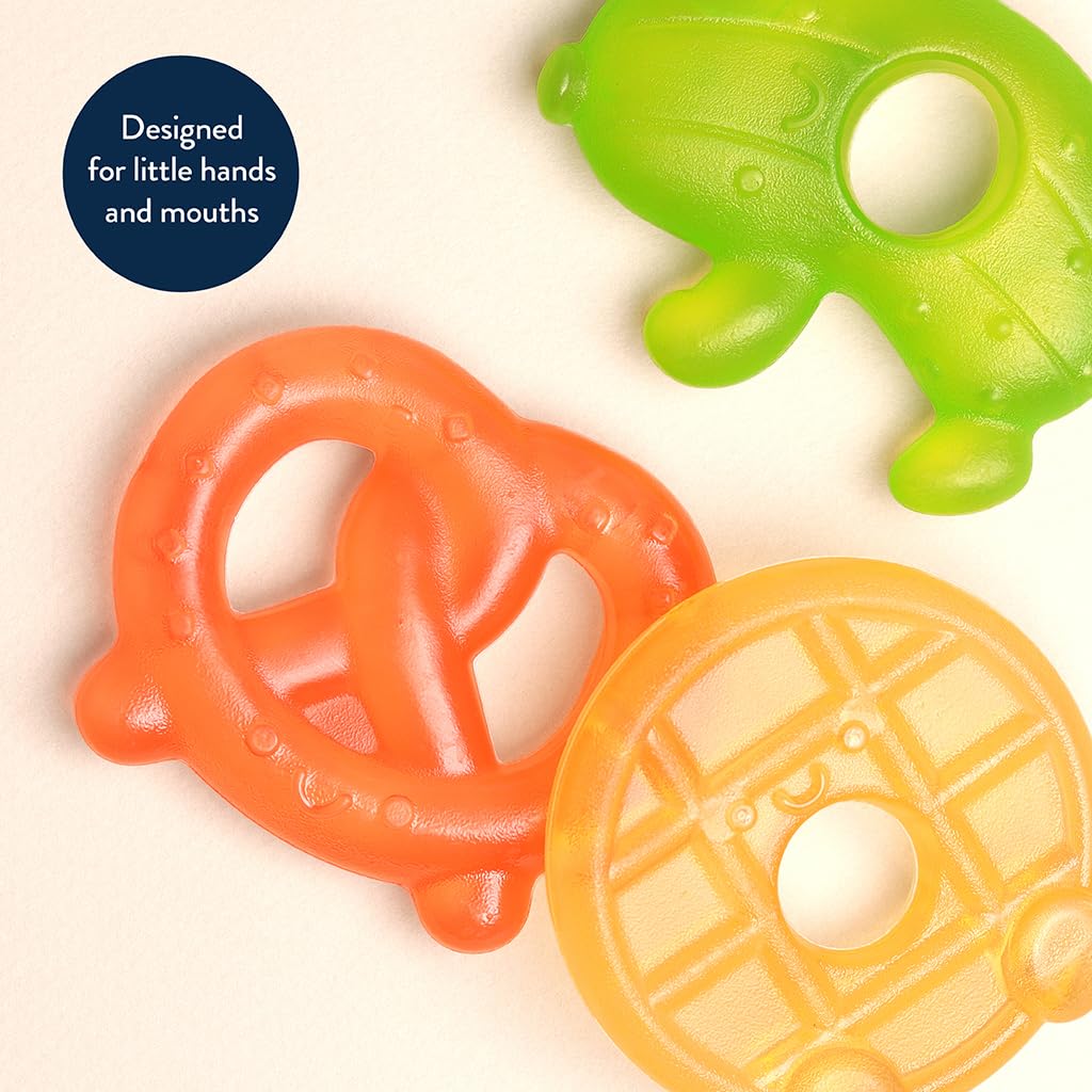 Itzy Ritzy Water-Filled Teethers for Teething Relief, Set of 3 Silly Foods