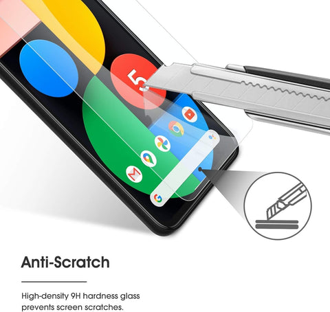 OMOTON [3 Pack Screen Protector for Google Pixel 5 - Tempered Glass/Case Friendly/Anti Scratch Screen Protector for Google Pixel 5