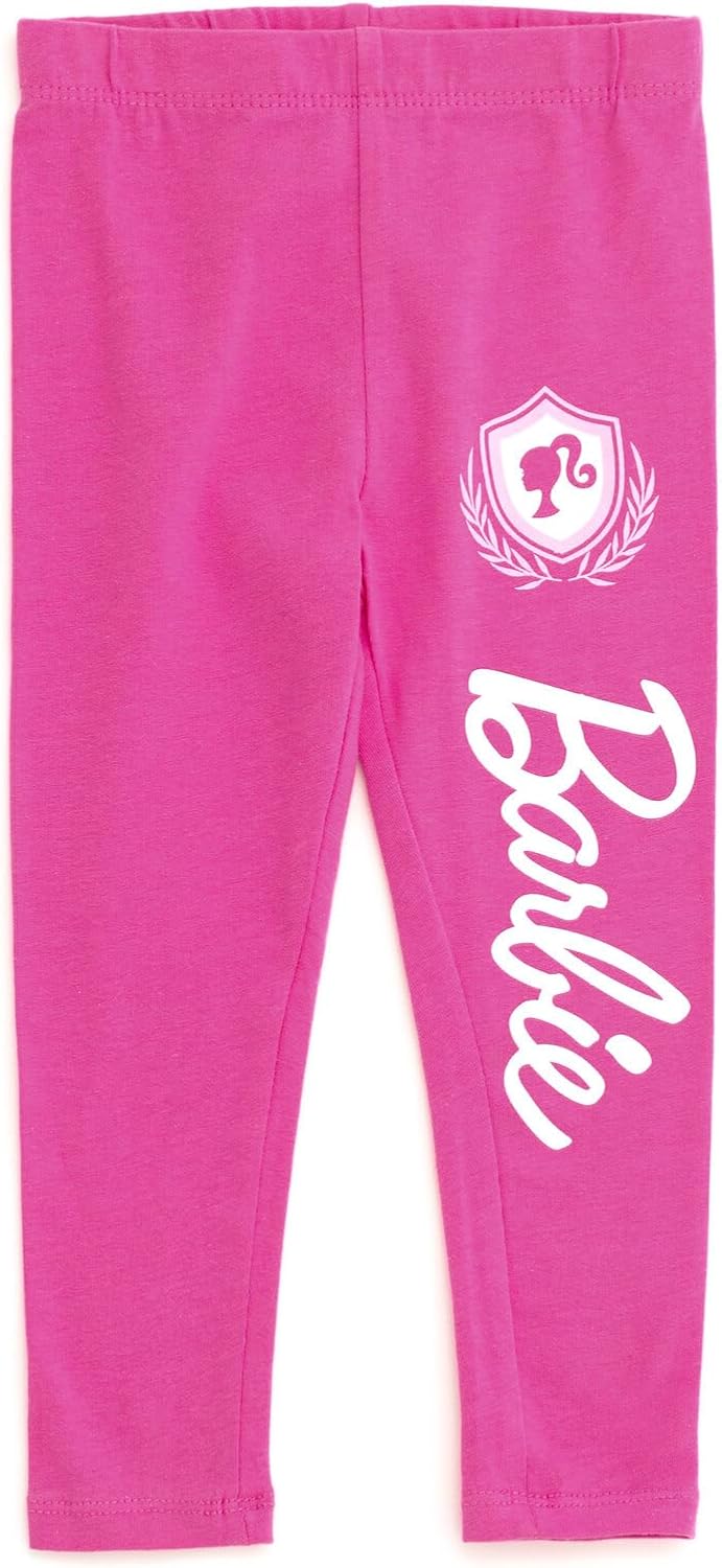 Barbie Girls T-Shirt and Leggings Outfit Set Toddler to Big Kid Sizes (2T - 14-16)
