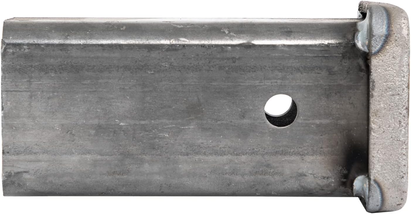 Buyers Products RT25810 2 Inch Plain Receiver Tube with 10 Inch Shank, Weld-On Carbon Steel Towing Tube with Cast Steel Collar, 5/8 Inch Hitch Pin Hole, Black Finish for Custom Towing Builds