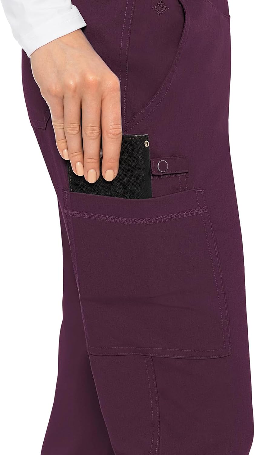 Med Couture Touch Women's Yoga Pull-On Pant Scrub Bottoms with 7 Pockets