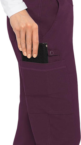 Med Couture Touch Women's Yoga Pull-On Pant Scrub Bottoms with 7 Pockets