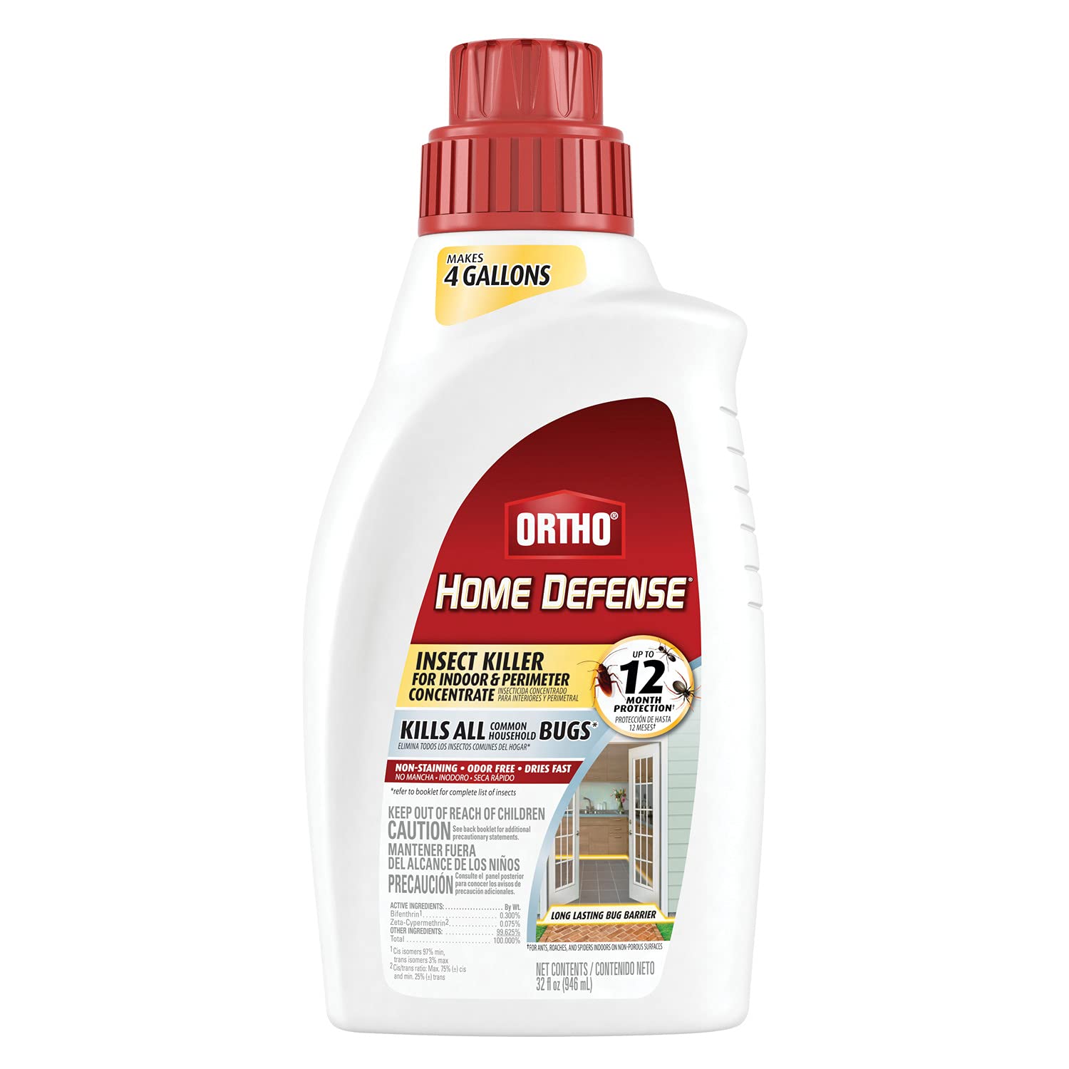 Ortho Home Defense Insect Killer for Indoor & Perimeter Concentrate, 32 oz.