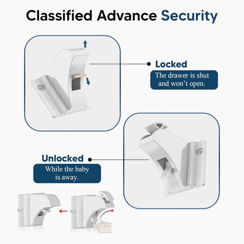 Blessimo® 12 Pack Magnetic Cabinet Locks Baby Proofing with 12 locks and 2 Keys - Child Locks For Kitchen, Cabinets and Drawers - 3M Adhesive Easy Installation