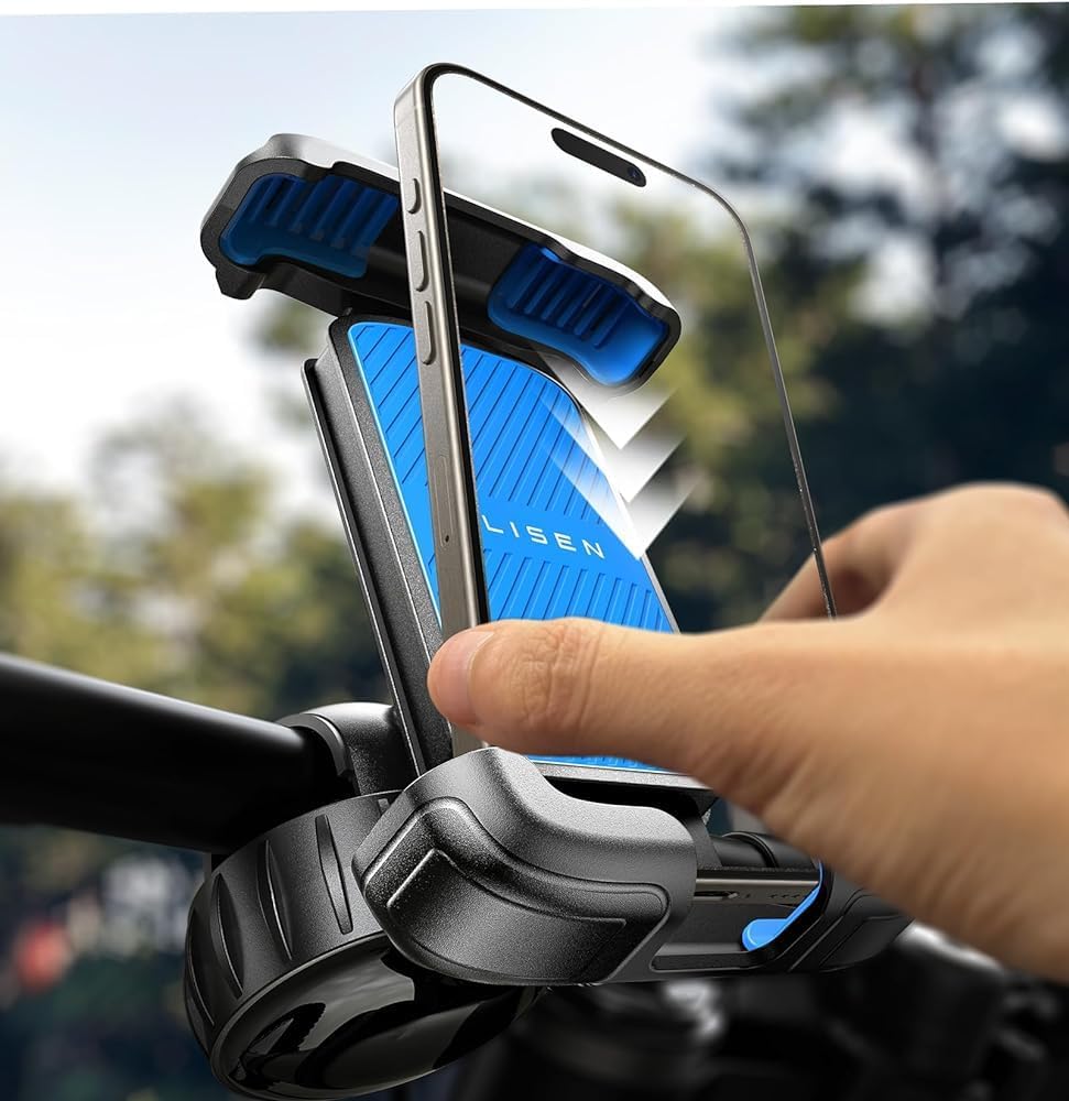 LISEN Bike Phone Holder for Bike Scooter Ebike Bicycle Motorcycle, Blue