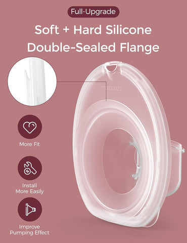 Momcozy M6 Breast Pump Replacement Accessories,24mm Flange & Milk Collector