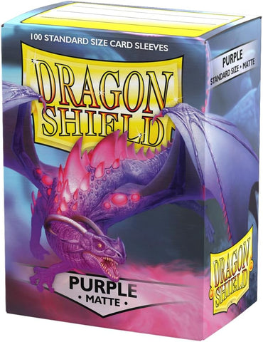 Dragon Shield | Standard Size Card Matte Sleeves | 100 CT - Smooth & Tough Premium TCG Sleeves | Compatible with Pokemon, Flesh & Blood, One Piece & Magic the Gathering | Purple