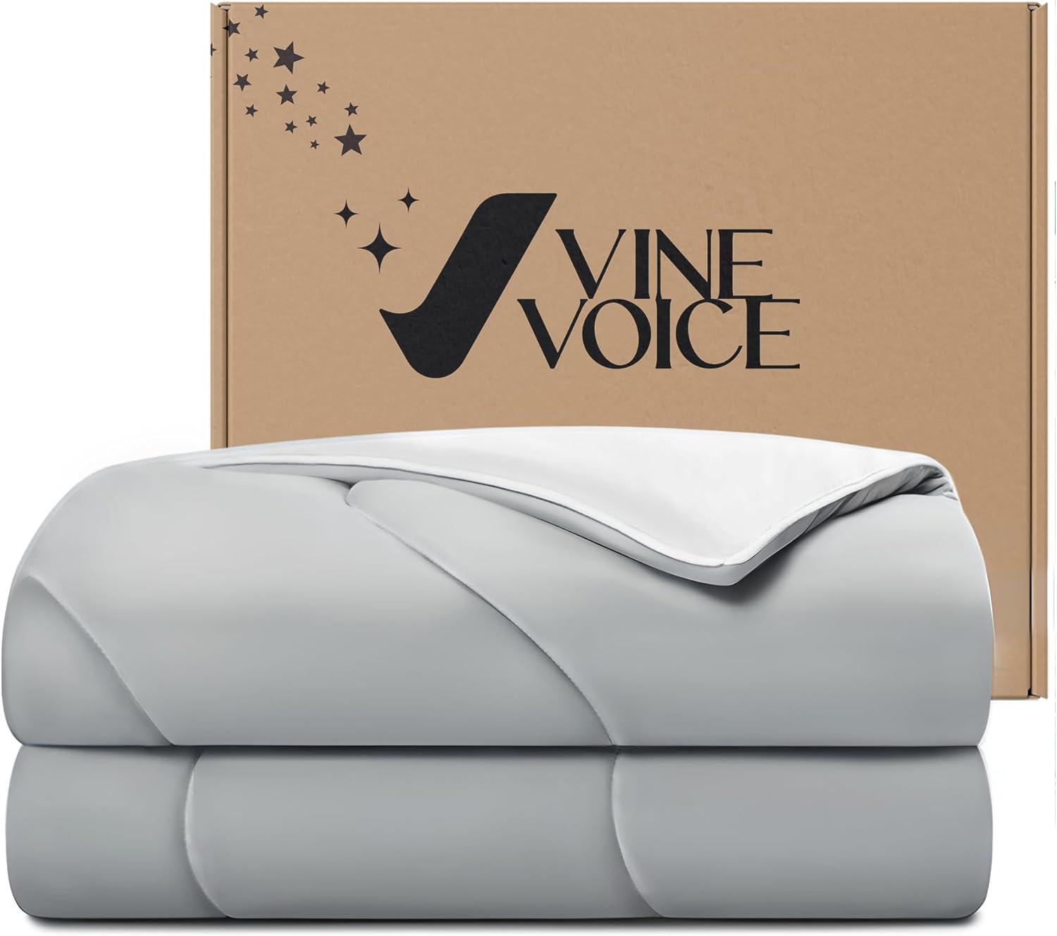 Cooling Comforter for Hot Sleepers, Twin 68x90, Silver Gray
