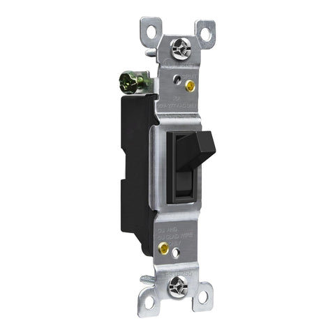 ENERLITES 10 Pack Toggle Light Switch, Single Pole Wall Switch, Black