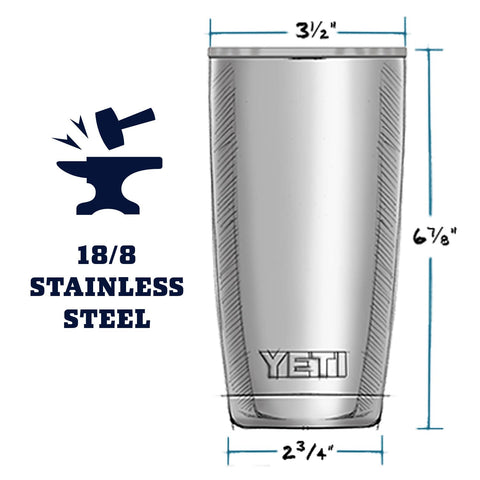 YETI Rambler 20 oz Tumbler, Stainless Steel, Vacuum Insulated with MagSlider Lid, Tropical Pink