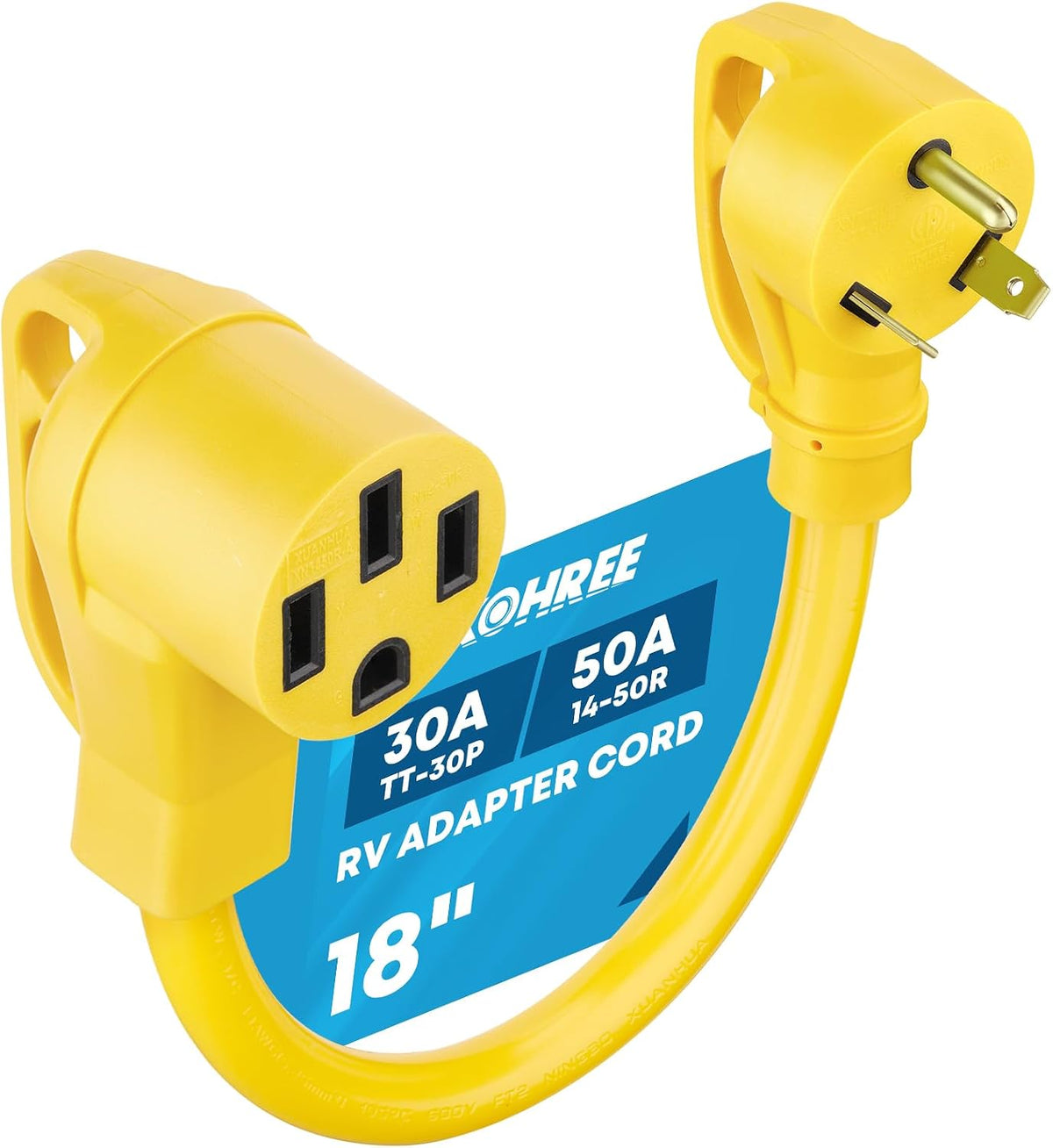 Kohree 30 Amp to 50 Amp RV Adapter