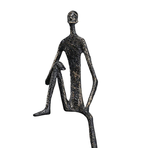 Dualoai Abstract Human Figure, Statue, Collectible Art Sculpture, for Living Room and, Table Decoration, Birthday Gift, C 9x9x28cm