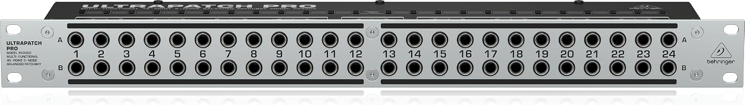 Behringer Ultrapatch Pro Px3000 3-Mode Multi-Functional 48-Point Balanced Patchbay