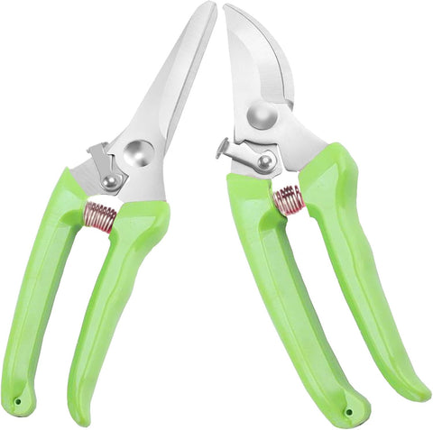 Premium garden shears, meperez pruning scissors gardening tools, pruners for flower, bushes, rose and fruit tree, use for florist, yard and orchard the plant clippers, sharp steel anvil snips