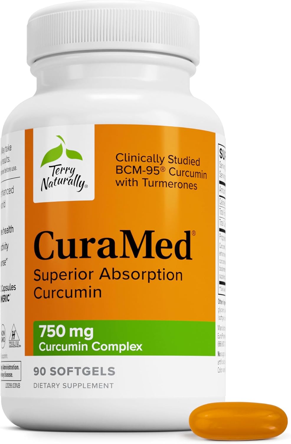Terry Naturally CuraMed 750mg - Pain & Inflammation Relief - 90 Count