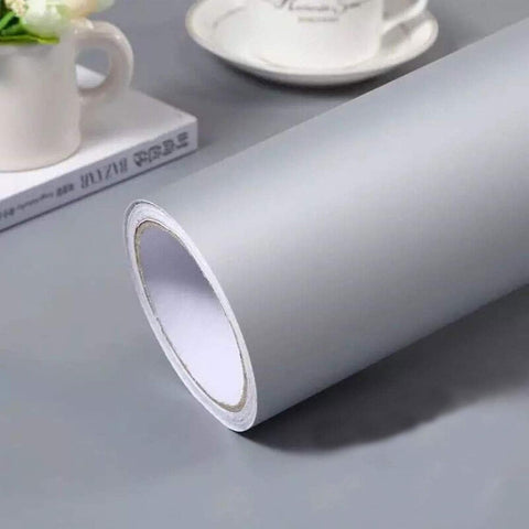 practicalWs Gray Self-Adhesive Wallpaper Film Stick Paper Easy to Apply