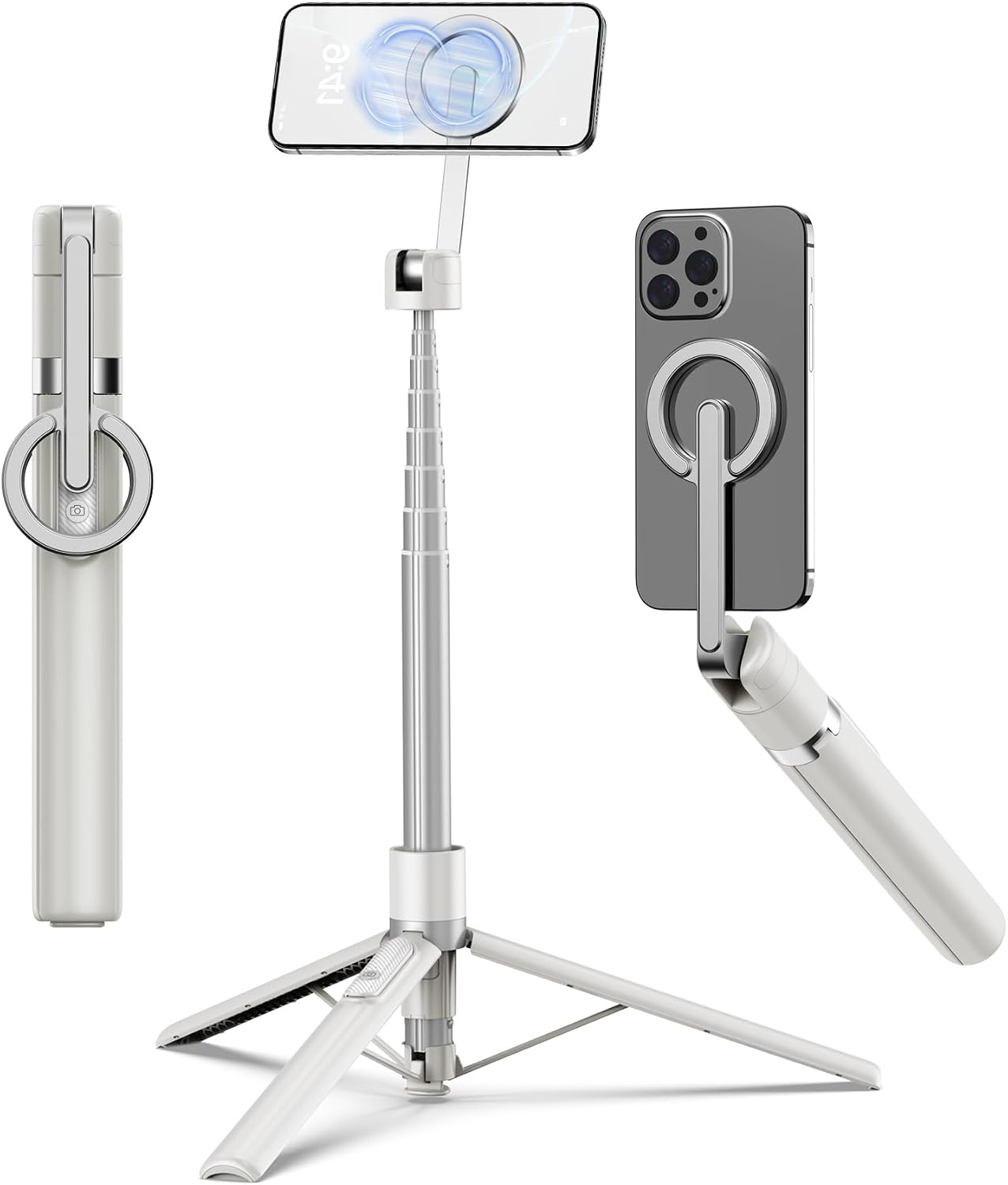 TONEOF 68" Magnetic Aluminum Phone Tripod Selfie Stick for iPhone & Android