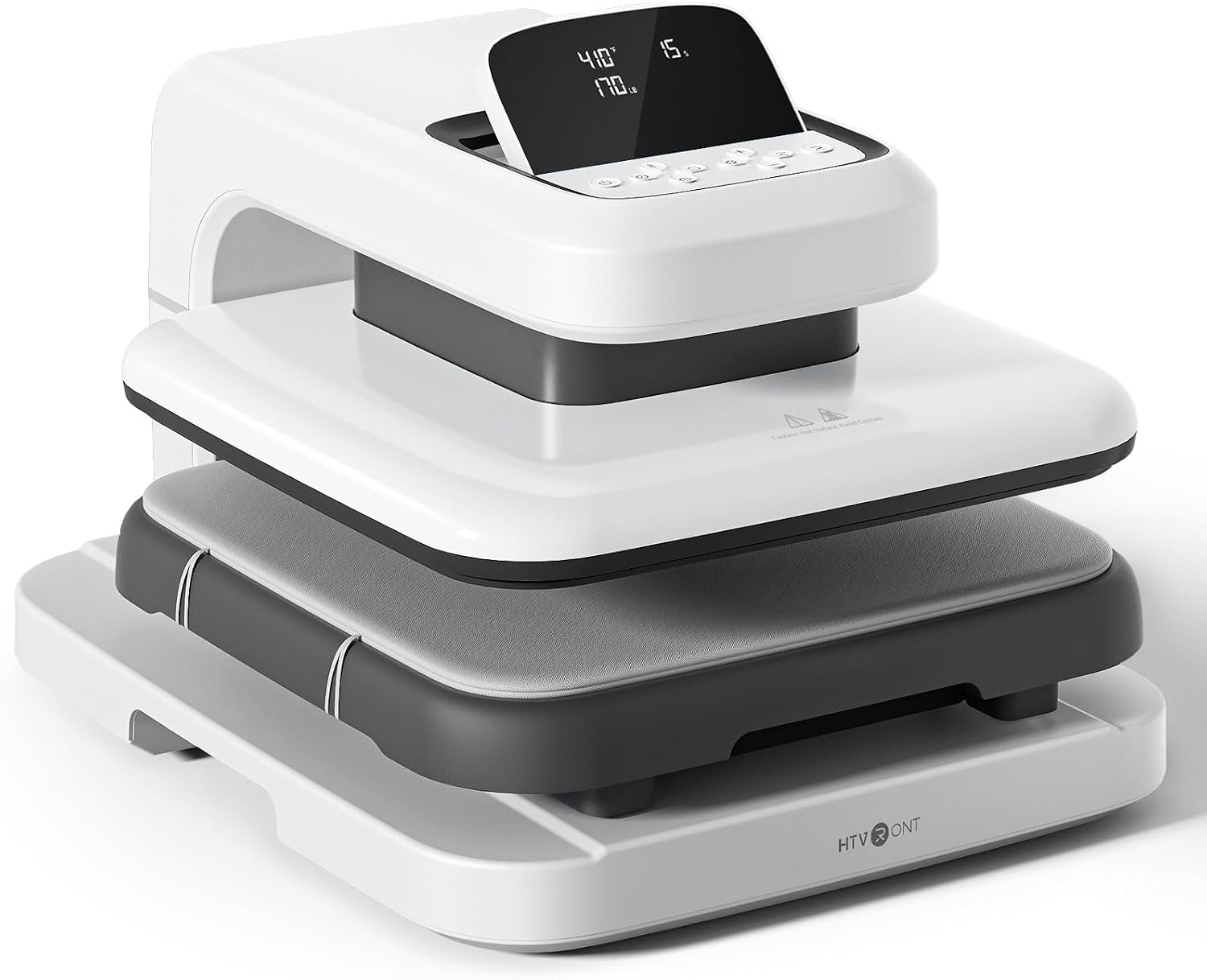 HTVRONT Auto Heat Press 2 - Adjustable Pressure Heat Press Machine 15X15
