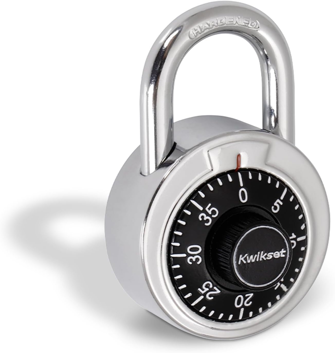 Kwikset Combination Dial Padlock, 3-Digit, 2 in Body, Steel, 1-Pack, Black