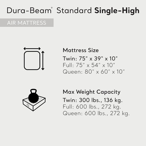 Intex Dura-Beam Standard 10" Twin Size Air Mattress, No Pump, 4-Pack