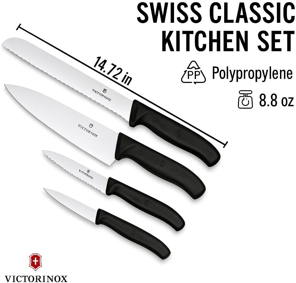 Victorinox Swiss Classic Kitchen Set, 5 Pieces - Utility & Bread Knives