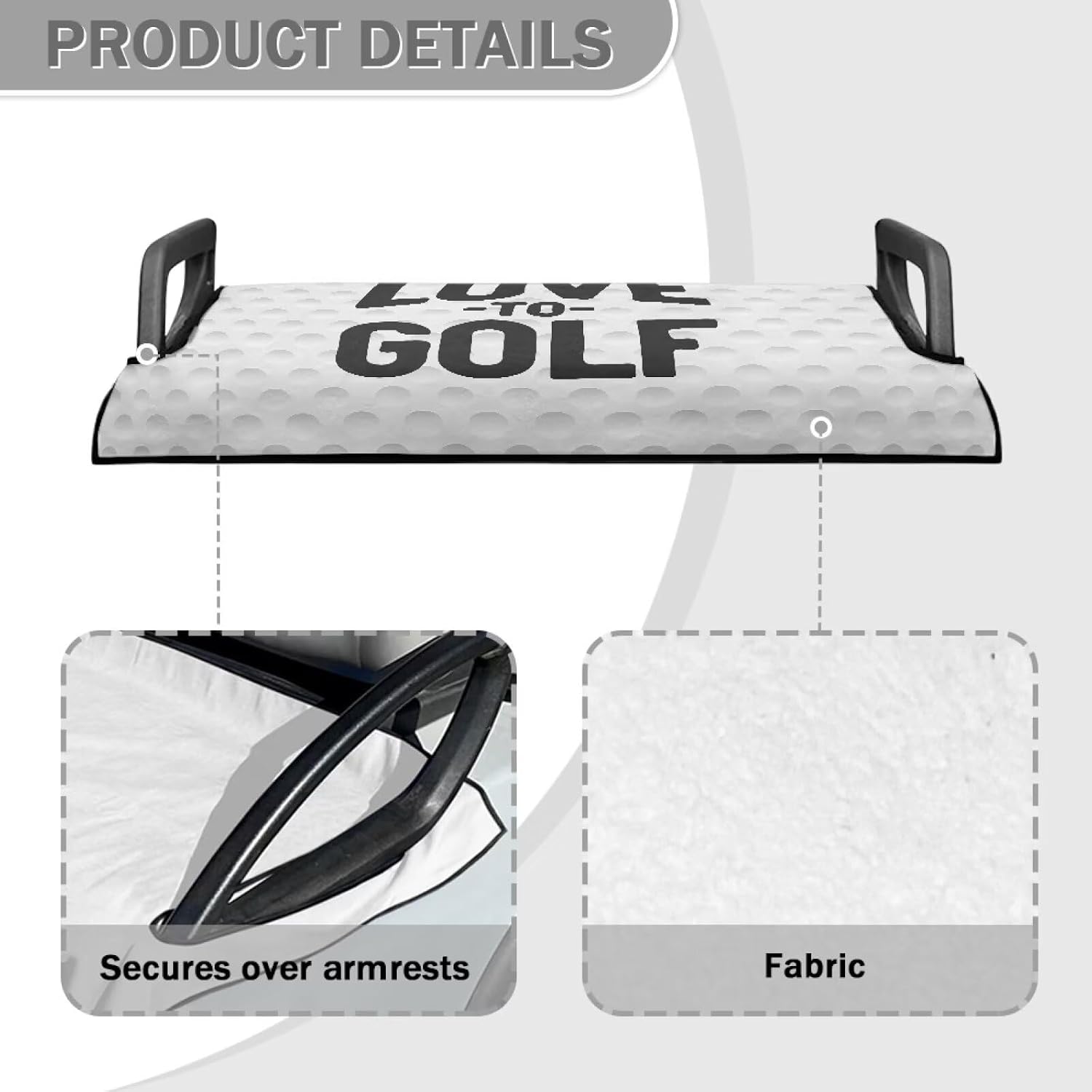 Suobstales Golf Cart Seat Covers/Seat Towel, Breathable Golf Cart Seat Cushions Golf Blanket Golf Club Car Accessories