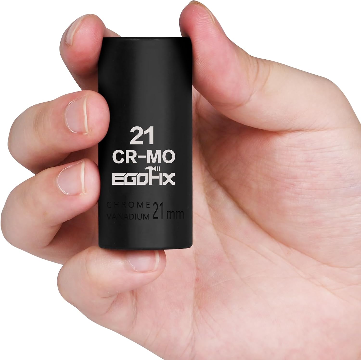 3/8" Drive Deep Impact Socket, 21mm Metric Socket, CR-MO 6 Point for Easy Removal of Axle Nut