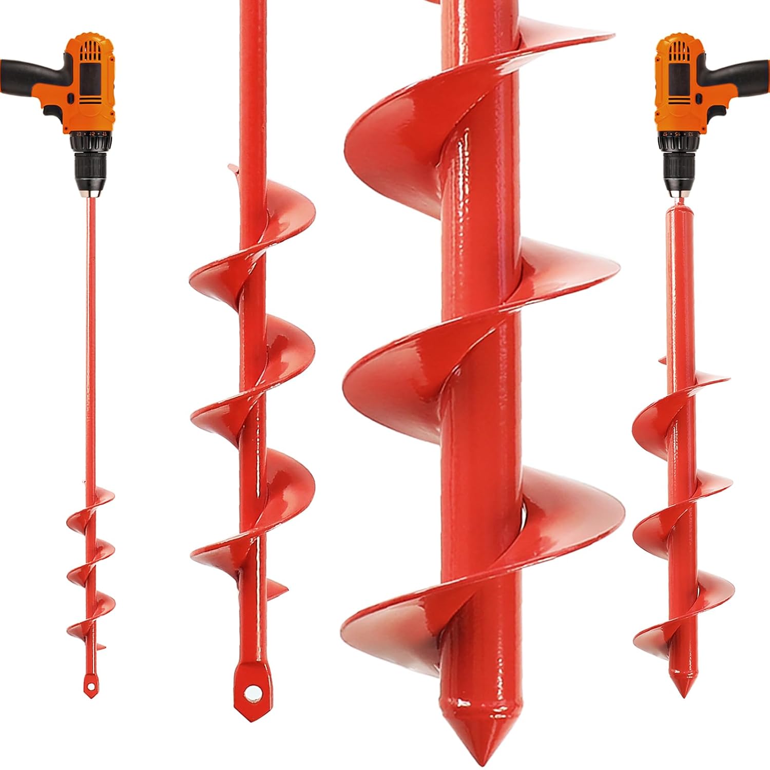 MAXCCINO Auger Drill Bit for Planting 2"(D) x14.5(L), Garden Ground Earth Spiral Drill Bit for 3/8" Hex Drive Drill, for Post Hole Digger Bulb Bedding Digging Plant Rapid Planter