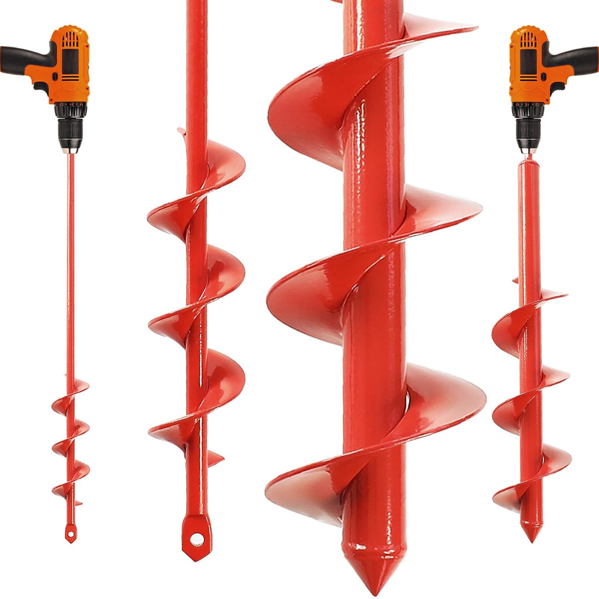 MAXCCINO Auger Drill Bit for Planting 2"(D) x14.5(L), Garden Ground Earth Spiral Drill Bit for 3/8" Hex Drive Drill, for Post Hole Digger Bulb Bedding Digging Plant Rapid Planter