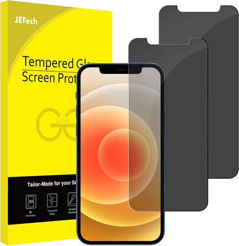 JETech Privacy Screen Protector for iPhone 12/12 Pro, 2-Pack