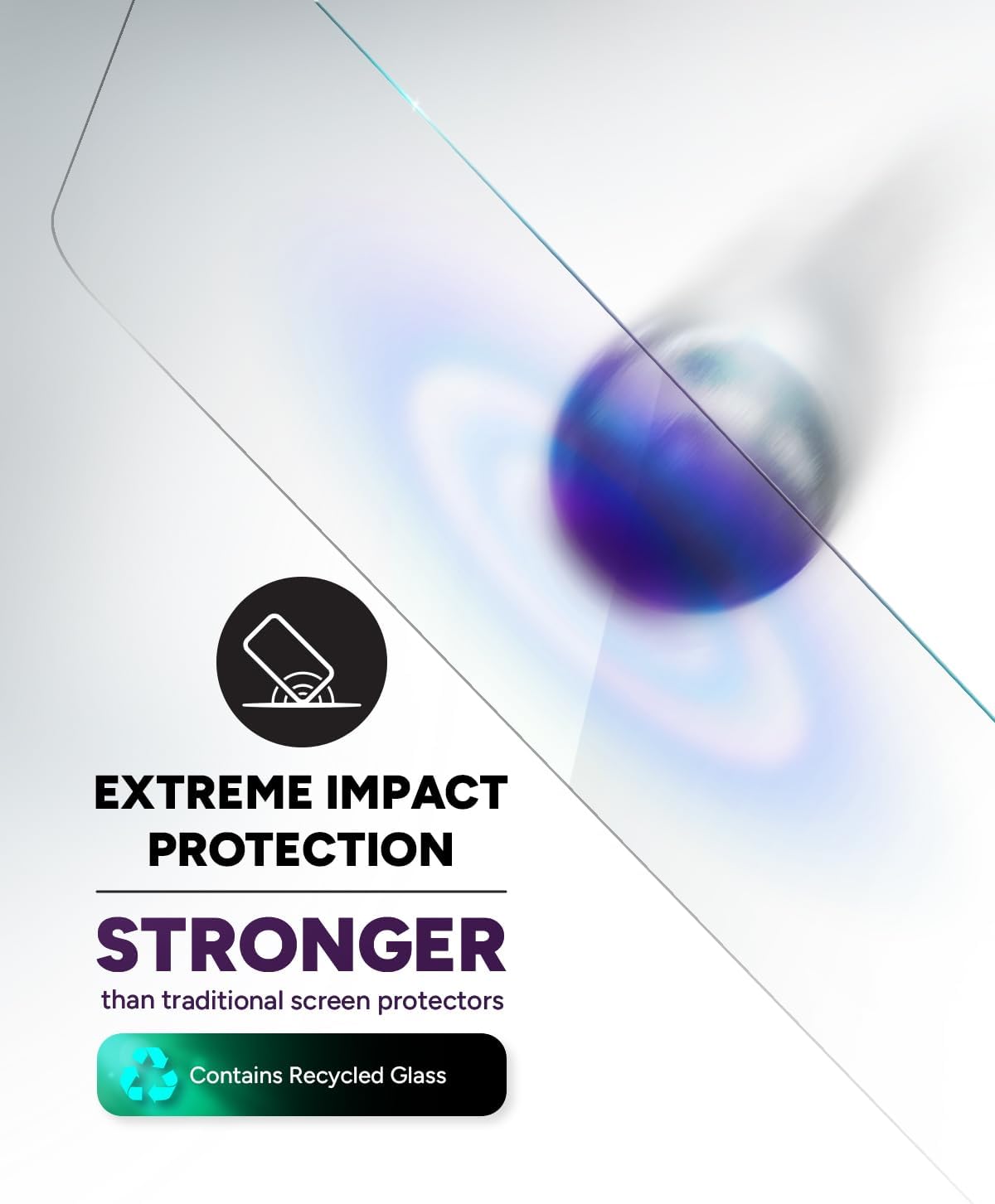 ZAGG Glass+ Screen Protector for iPhone 16 Pro Max – 3X Stronger Tempered Glass with Reinforced Edges, Scratch & Smudge Resistant, InvisibleShield, Easy Installation