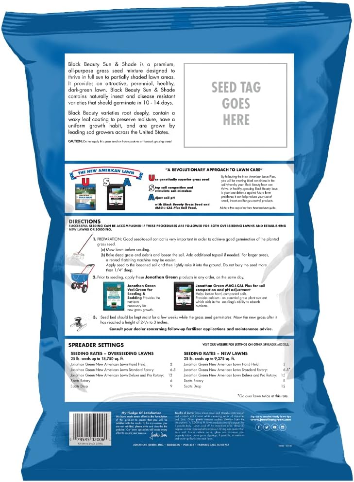 Jonathan Green Black Beauty Sun & Shade Grass Seed - 25 lb