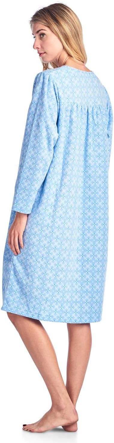 Casual Nights Women's Cozy Long Sleeve Fleece Nightgown